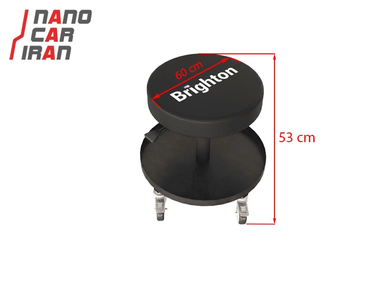 صندلی جک‌ دار چرخ‌ دار دیتیلینگ برایتون با جای ابزار – رنگ مشکی